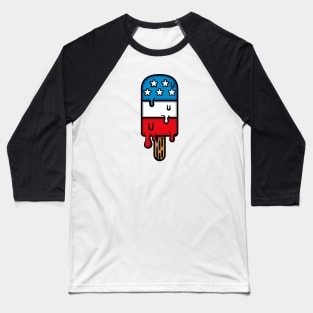 American Popsicle (White) Baseball T-Shirt